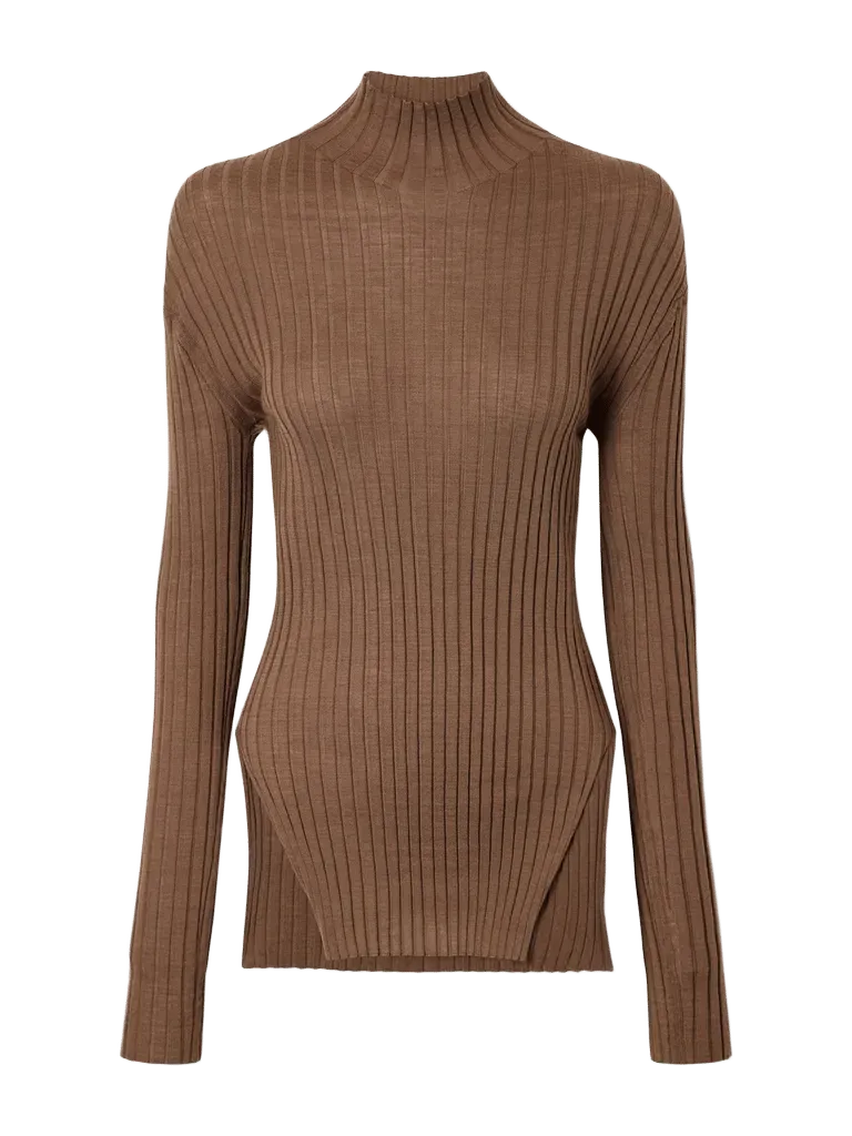 Vinci wool and silk-blend turtleneck sweater