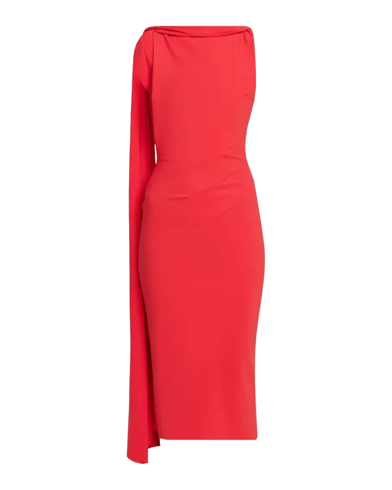 Safan Draped Bateau-Neck Midi Dress