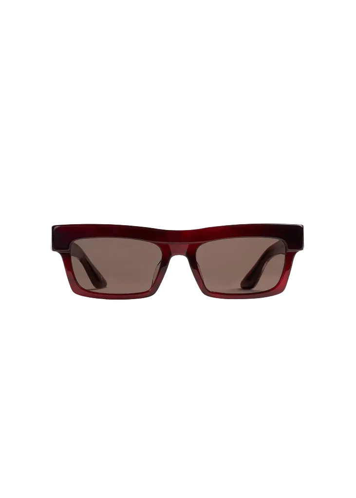 KHAITE x Oliver Peoples 1985C in Bordeaux Bark and Brown