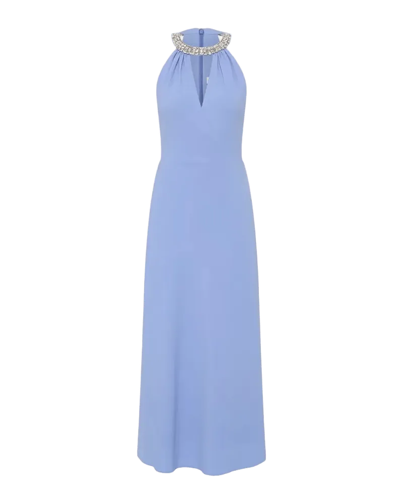 Gimlet Diamante-Trim Halter Midi Dress