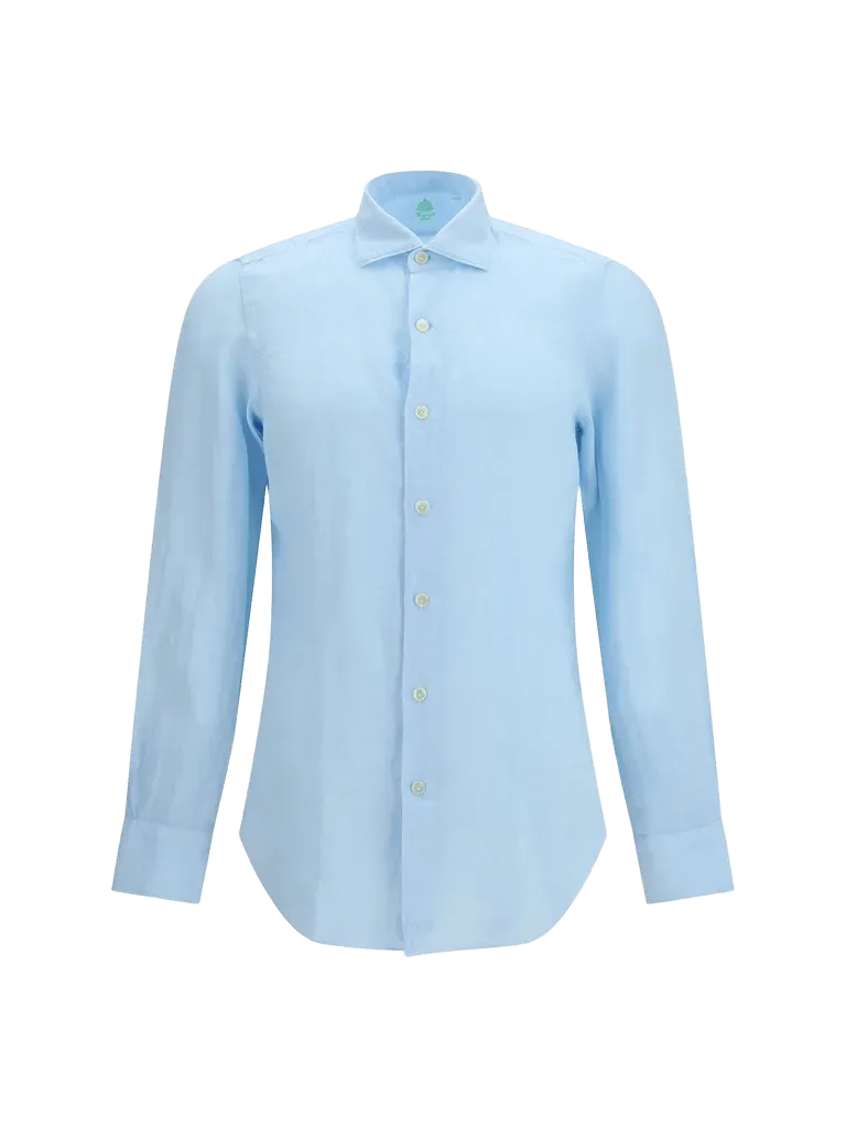 Finamore 1925 Napoli Tokyo Shirt — Blue