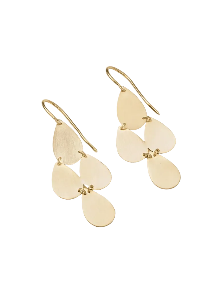 Four Drop 18-karat gold earrings