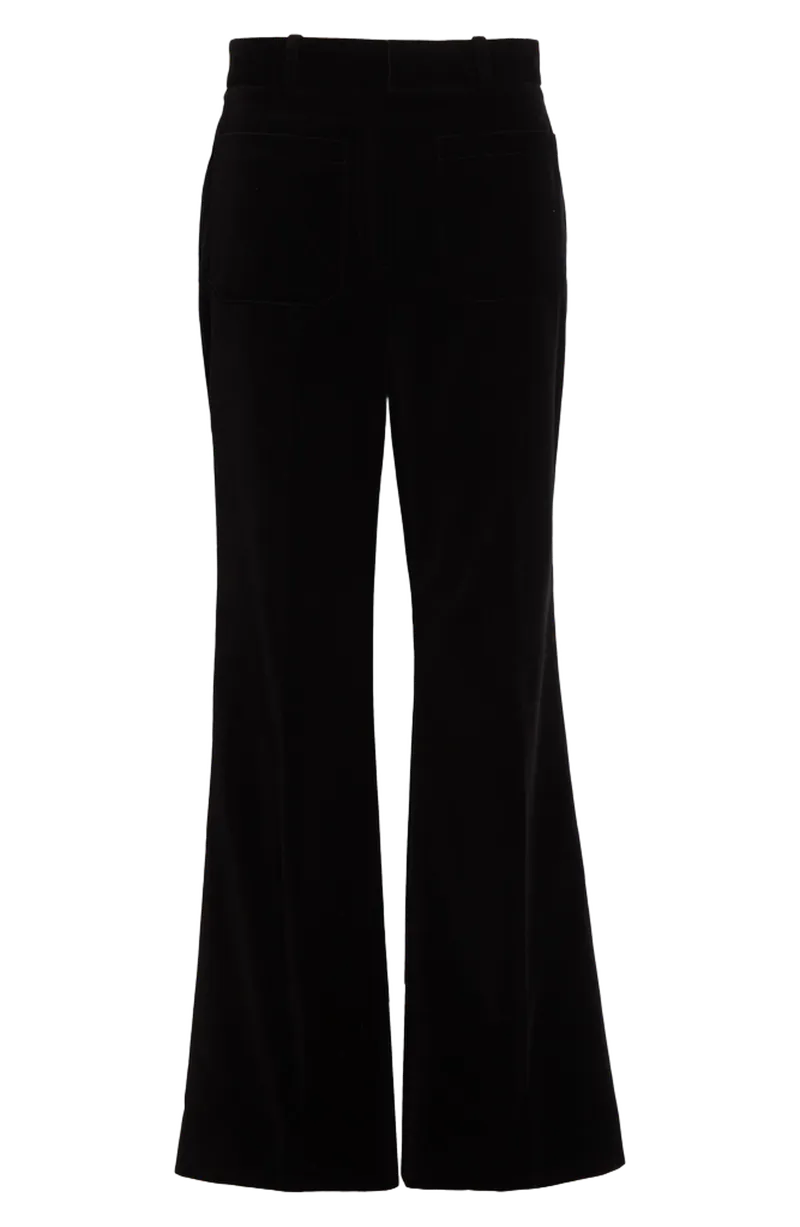 Myrtle Cotton Velvet Flare Leg Pants