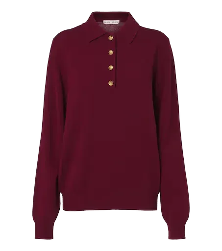Highland wool and cashmere polo sweater