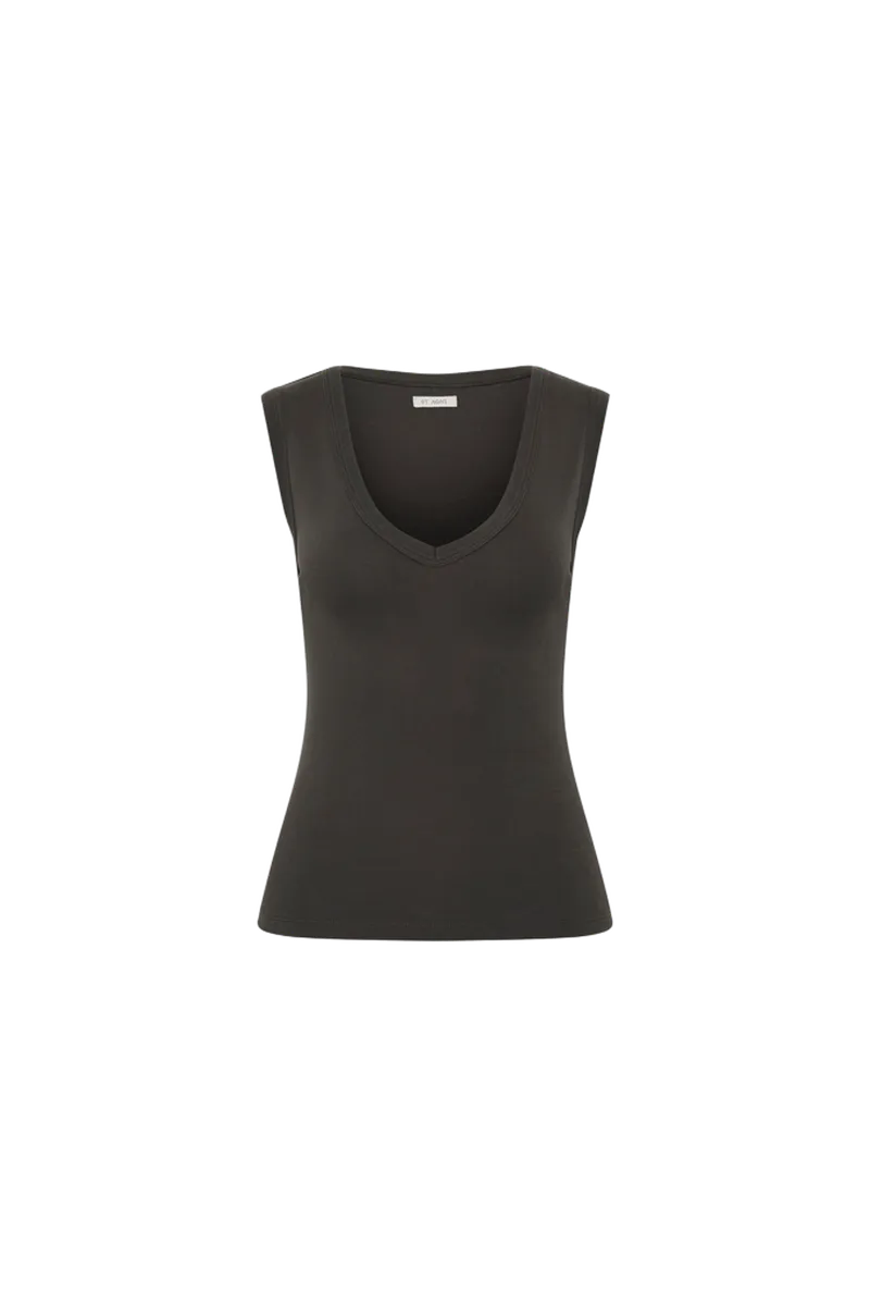 Organic Cotton 90s Top - Dark Moss