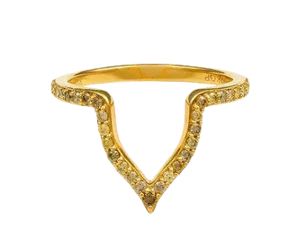 Natural Color V Pinky Ring