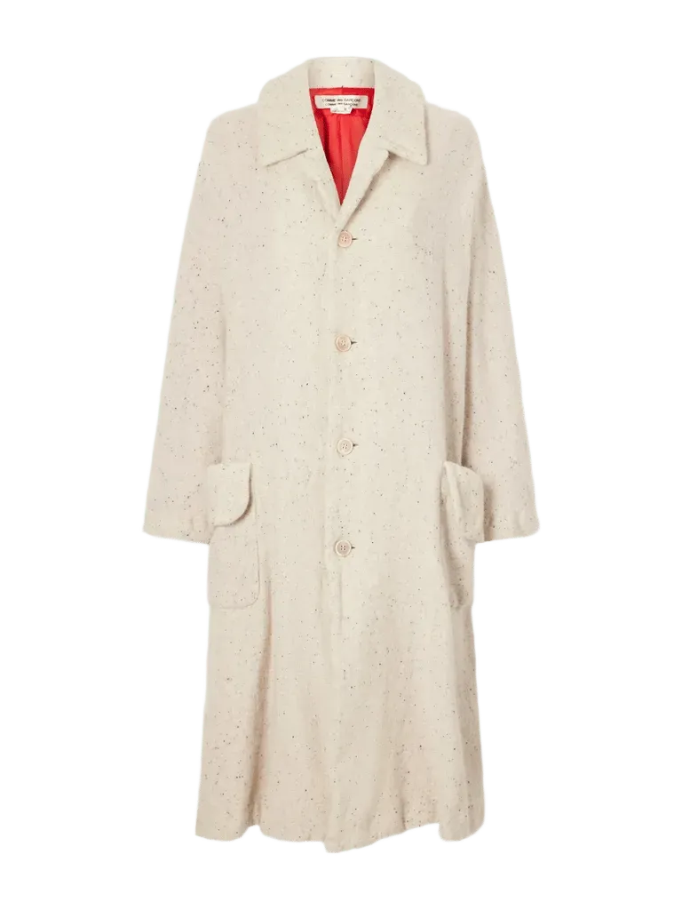 Wool-blend tweed coat