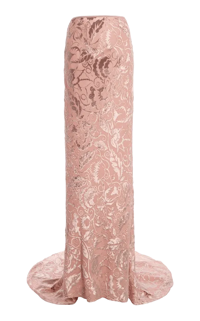 Burnout Velvet Maxi Skirt