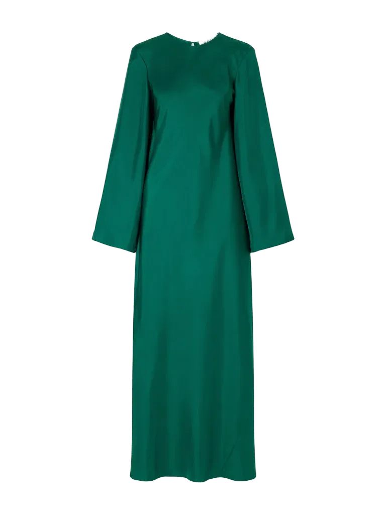 Silk-satin maxi dress