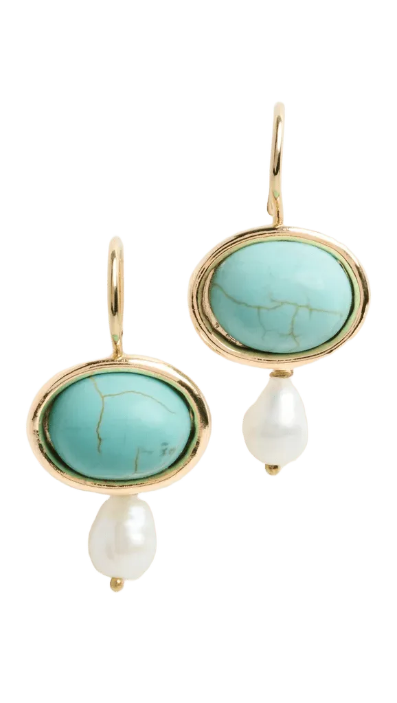Turquoise Gemstone Drop Earrings