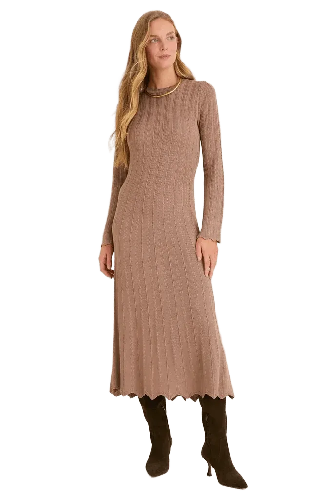 Mocha Knit Solange Dress
