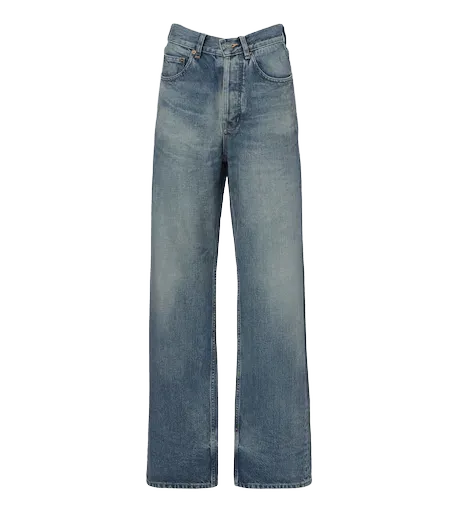 V-Waist wide-leg jeans