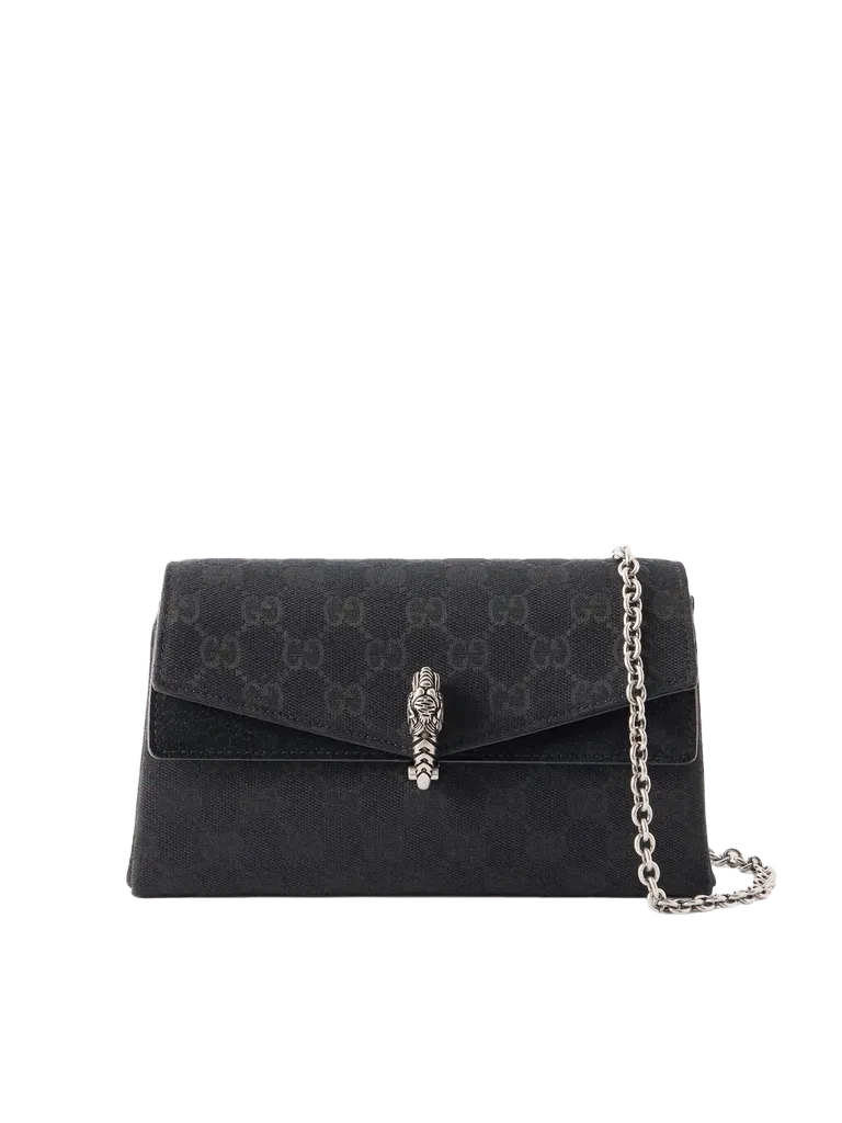 Dionysus leather-trimmed coated canvas-jacquard shoulder bag