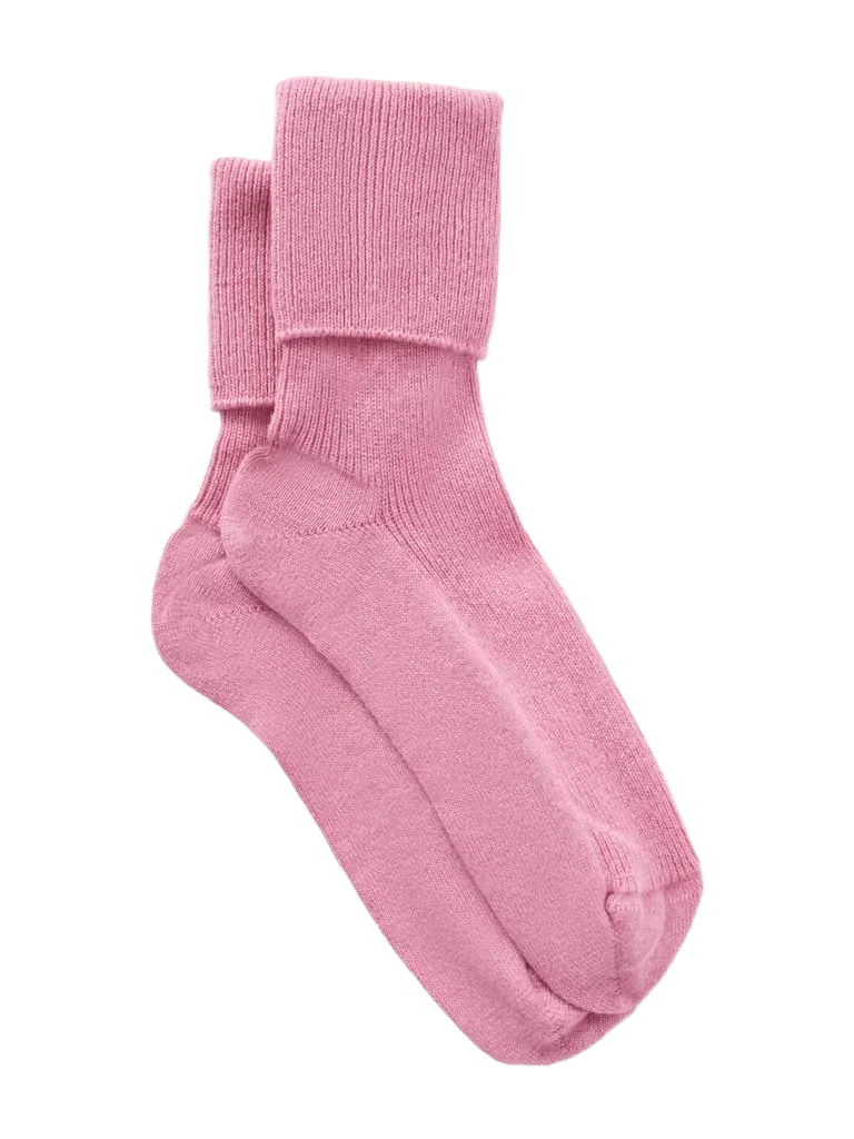 Ribbed cashmere-blend socks