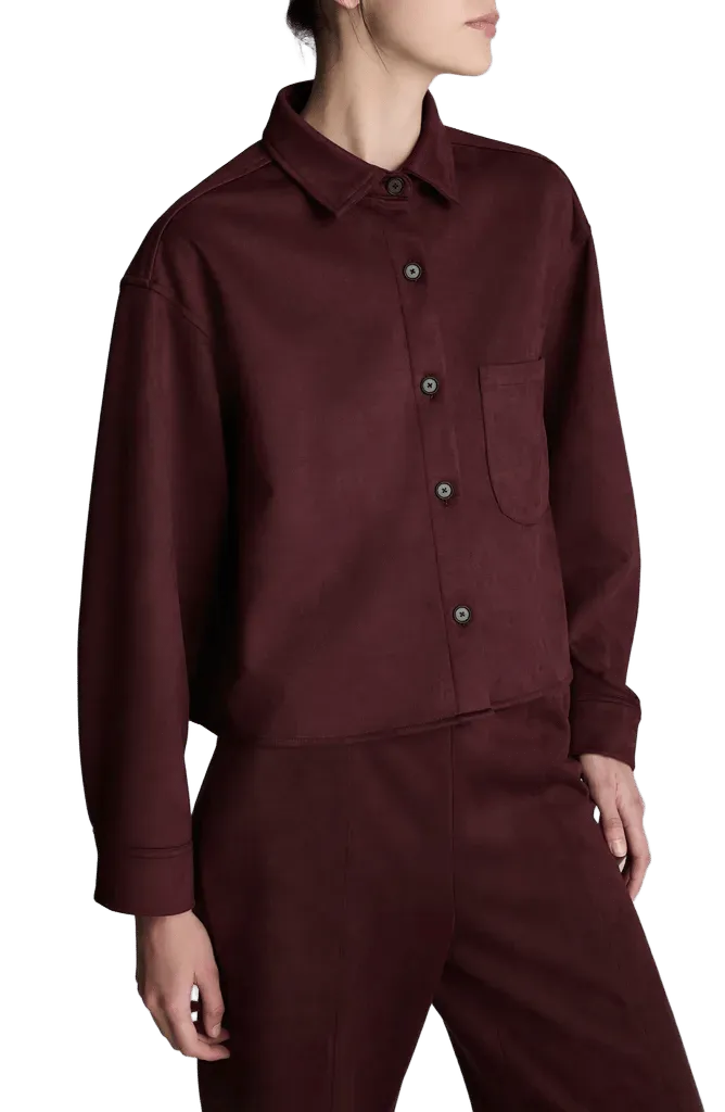 Button Front Crop Shirt