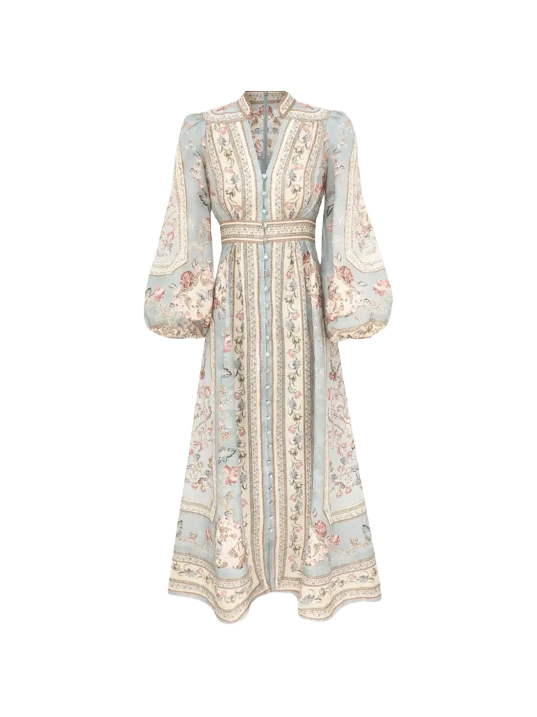 ZIMMERMANN Roselight plunge midi dress