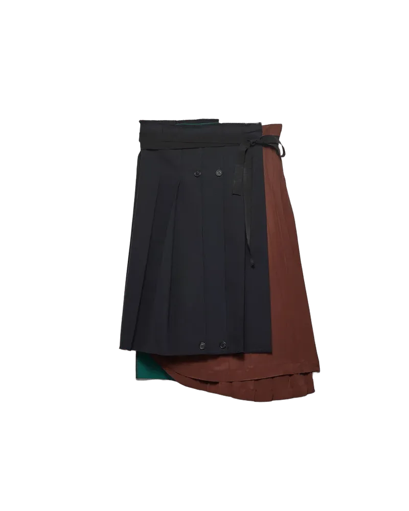 Rush stitch fabric patchwork skirt