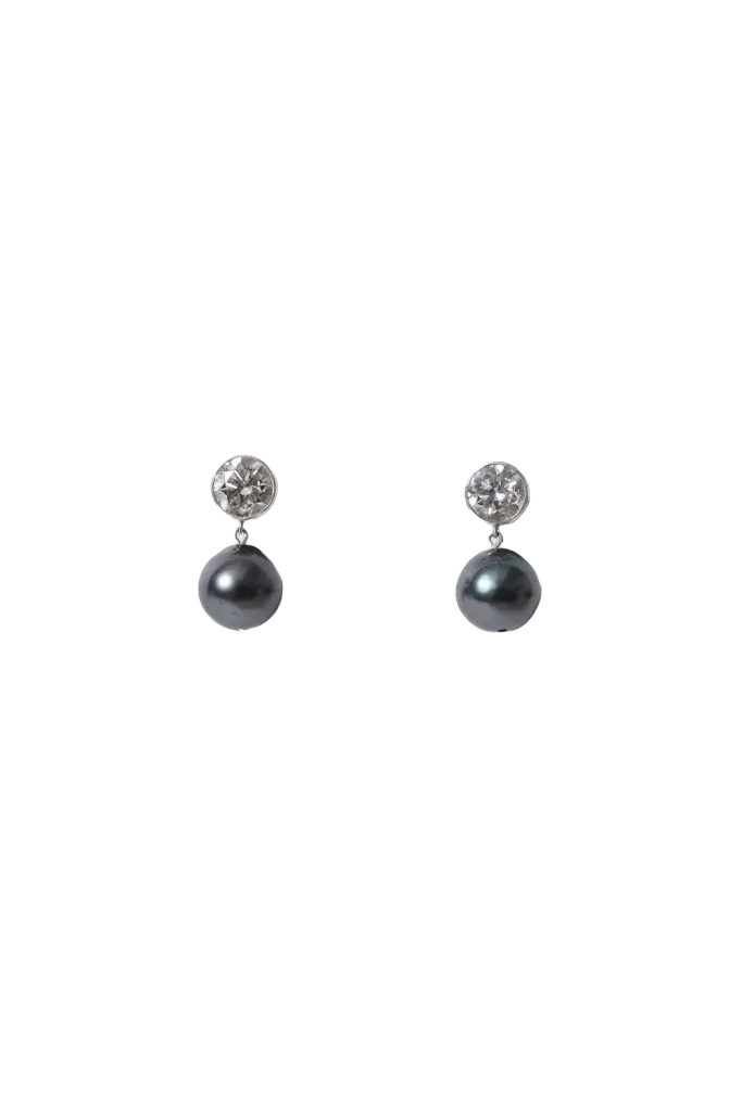 Eliza Earrings Tahitian Pearl