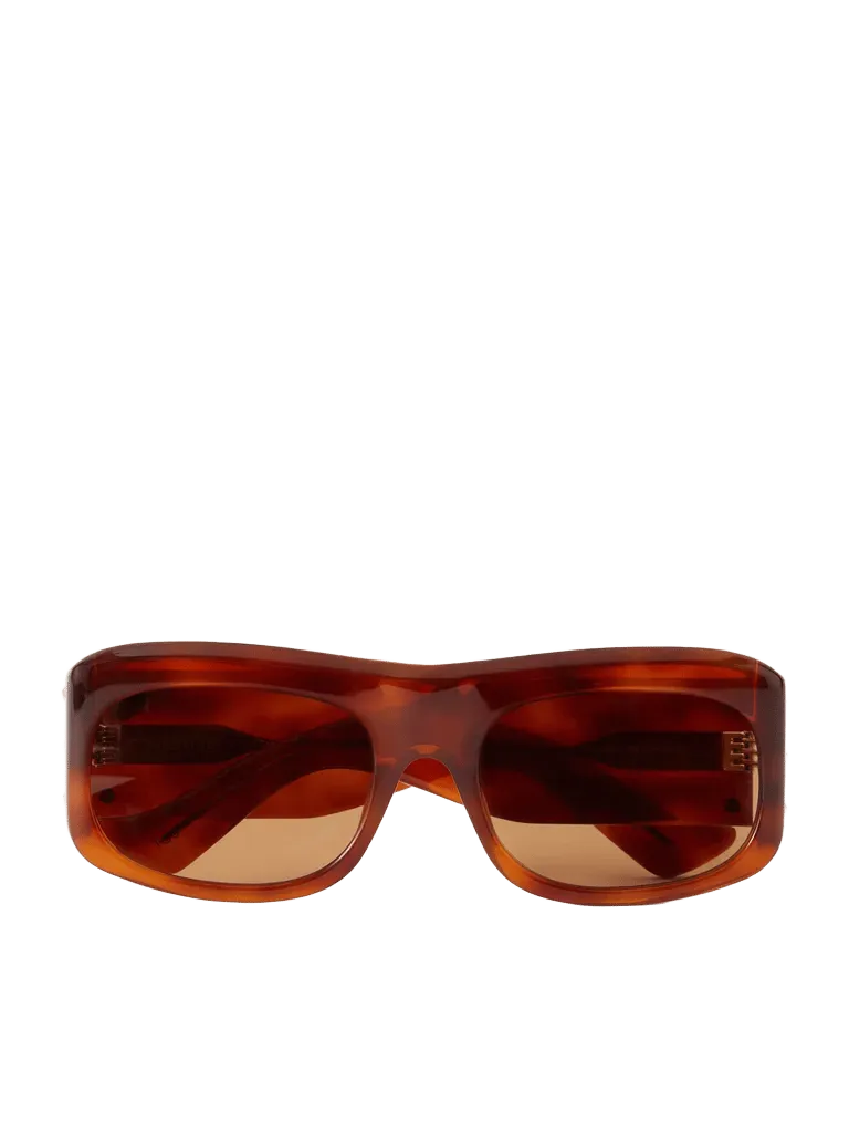 Square-frame recycled-acetate sunglasses - tortoiseshell - One Size