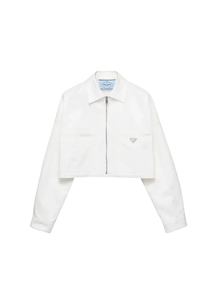 Logo Cotton Crop Jacket
