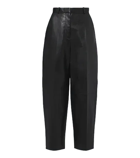 Bix leather tapered pants