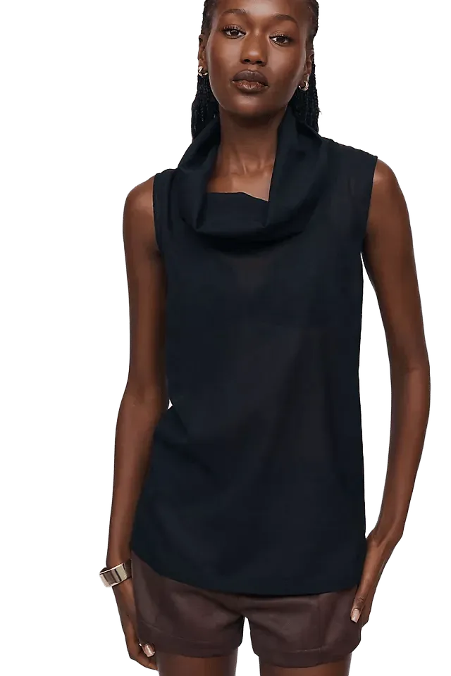 By Anthropologie Wool Blend Cowl-Neck Tank