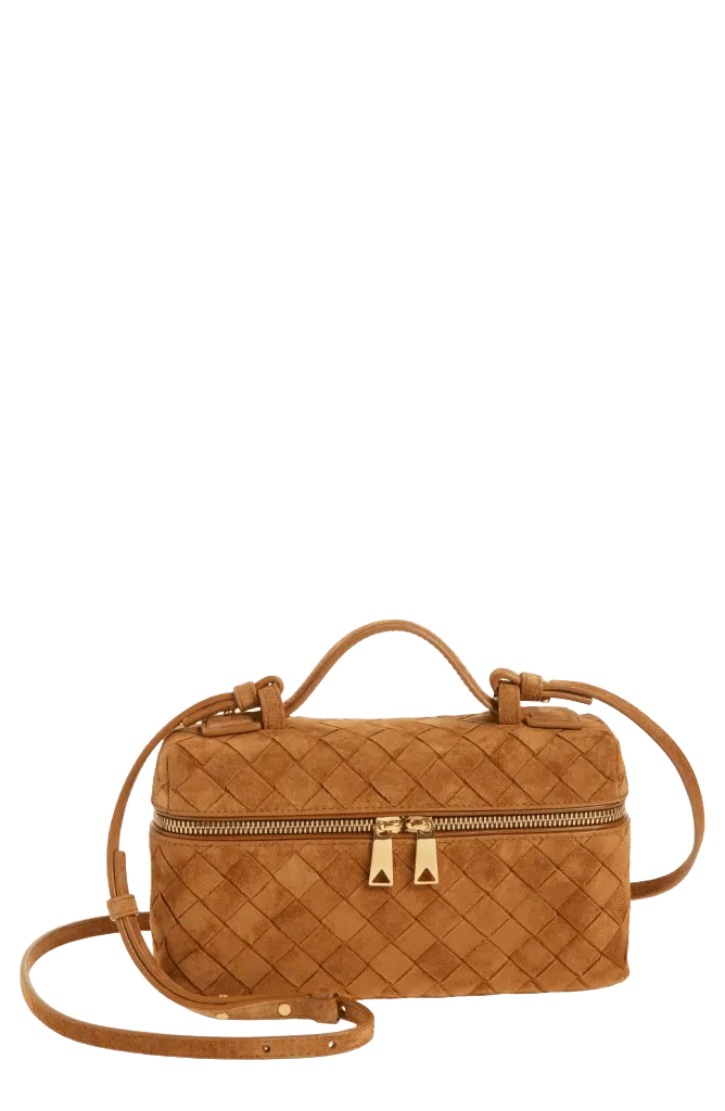 Bang Bang Intrecciato Suede Vanity Case