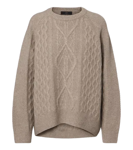 Delilah cable-knit cashmere sweater