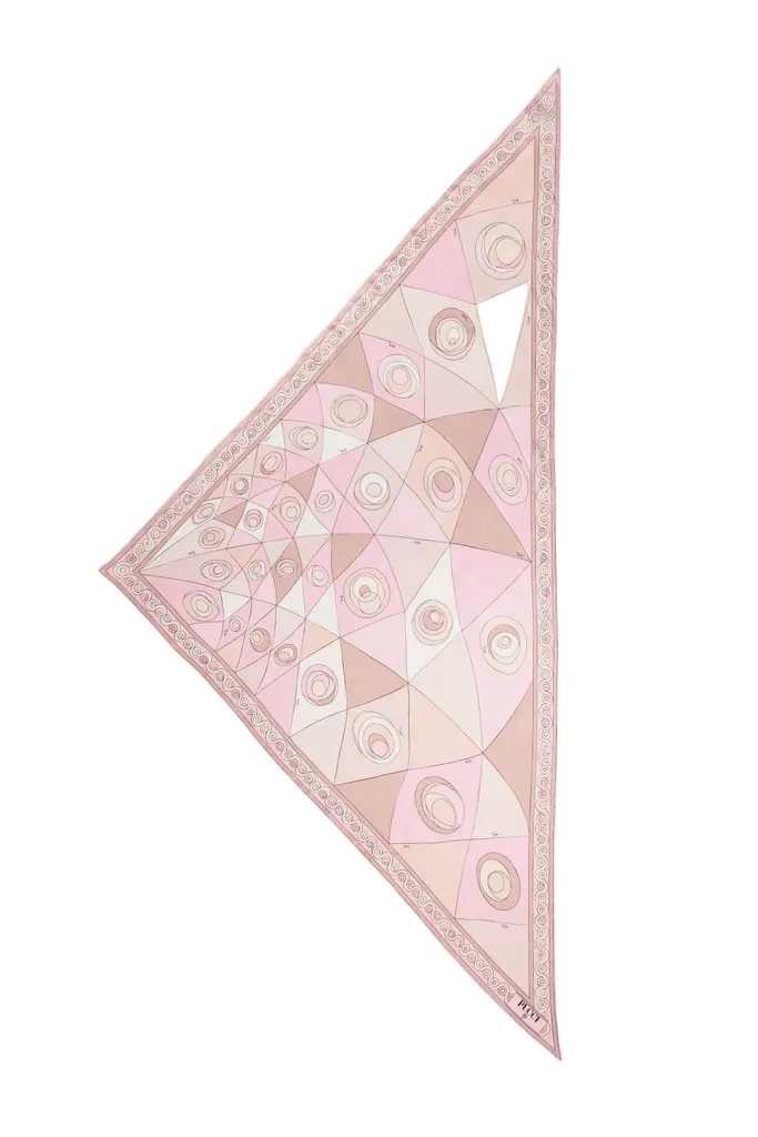 Occhi Print Silk Triangle Scarf
