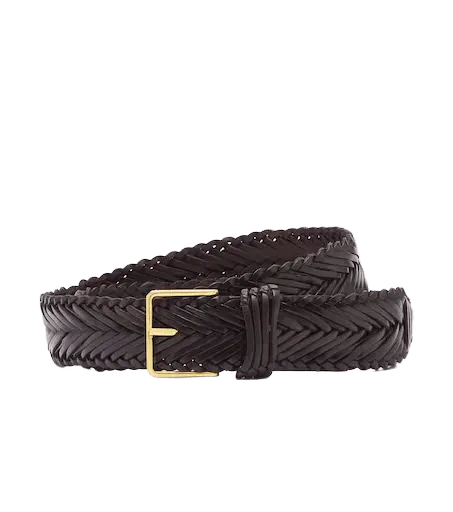 Fisherman woven leather belt