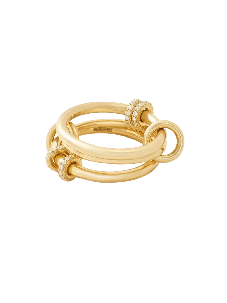 Jovie set of three 18-karat gold diamond rings