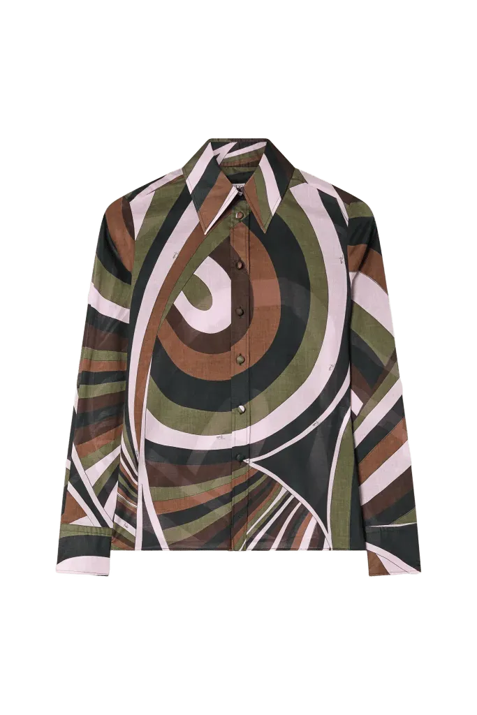 Iride Print Cotton Muslin Shirt