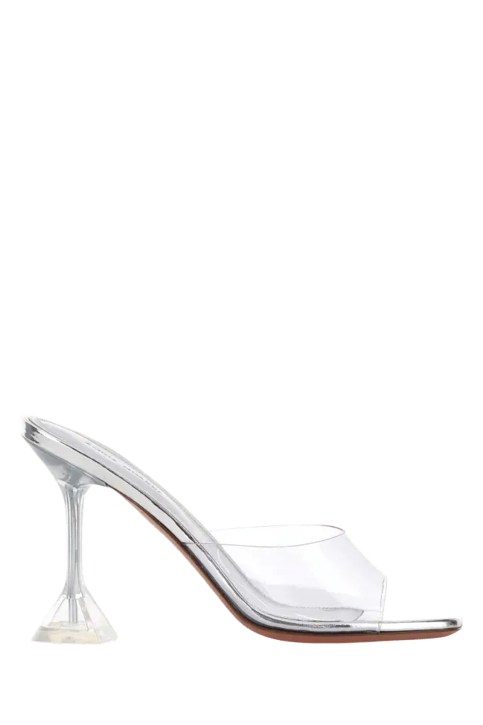 Amina Muaddi Lupita Glass Slipper — Clear