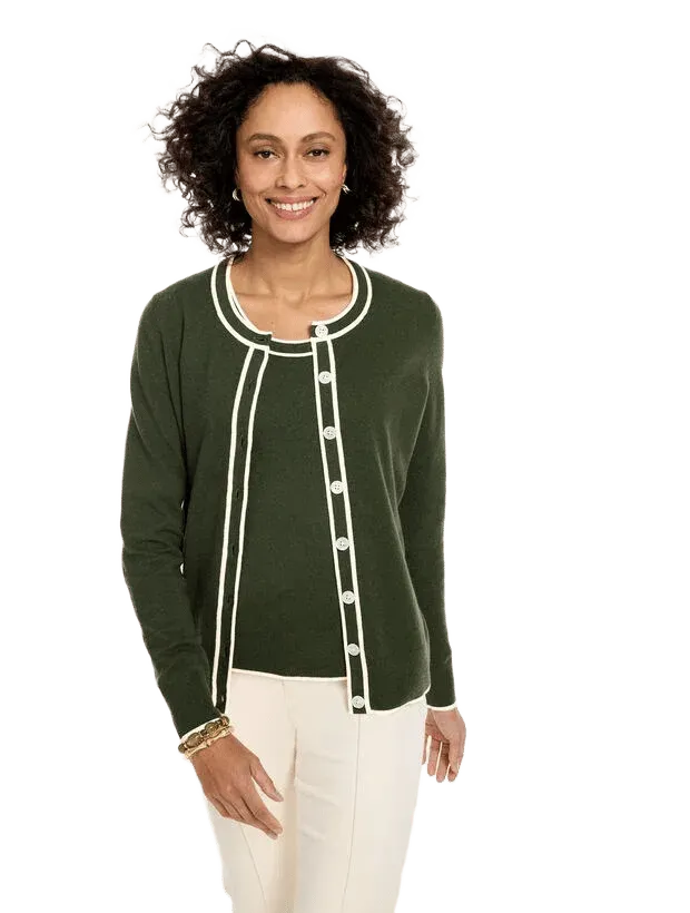 Tipped Charming Cardigan