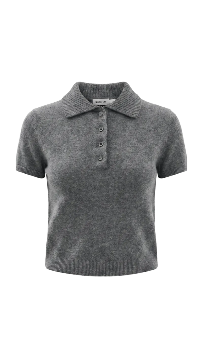 Twila Cashmere Polo Top
