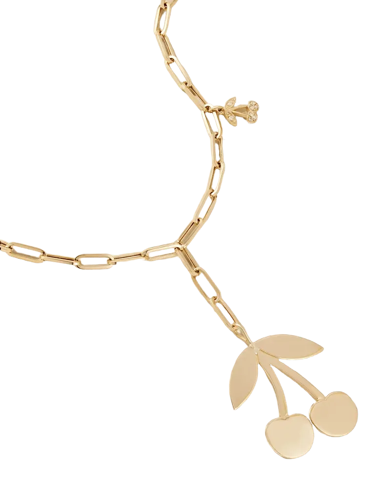 Cherry 14-karat gold necklace - gold - One Size