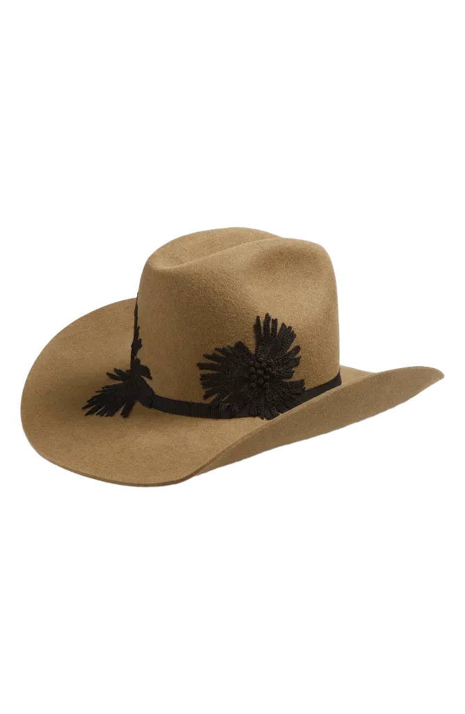 Britney Embellished Wool Western Hat