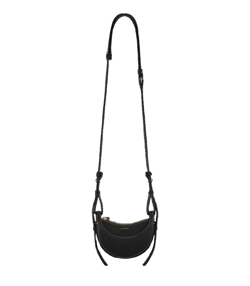 Numéro Dix Micro - Smooth Black with Ecru Stitching