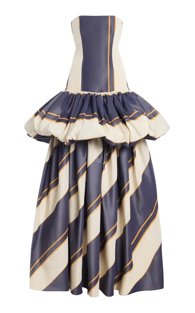 Strapless Daffodil Silk Gown