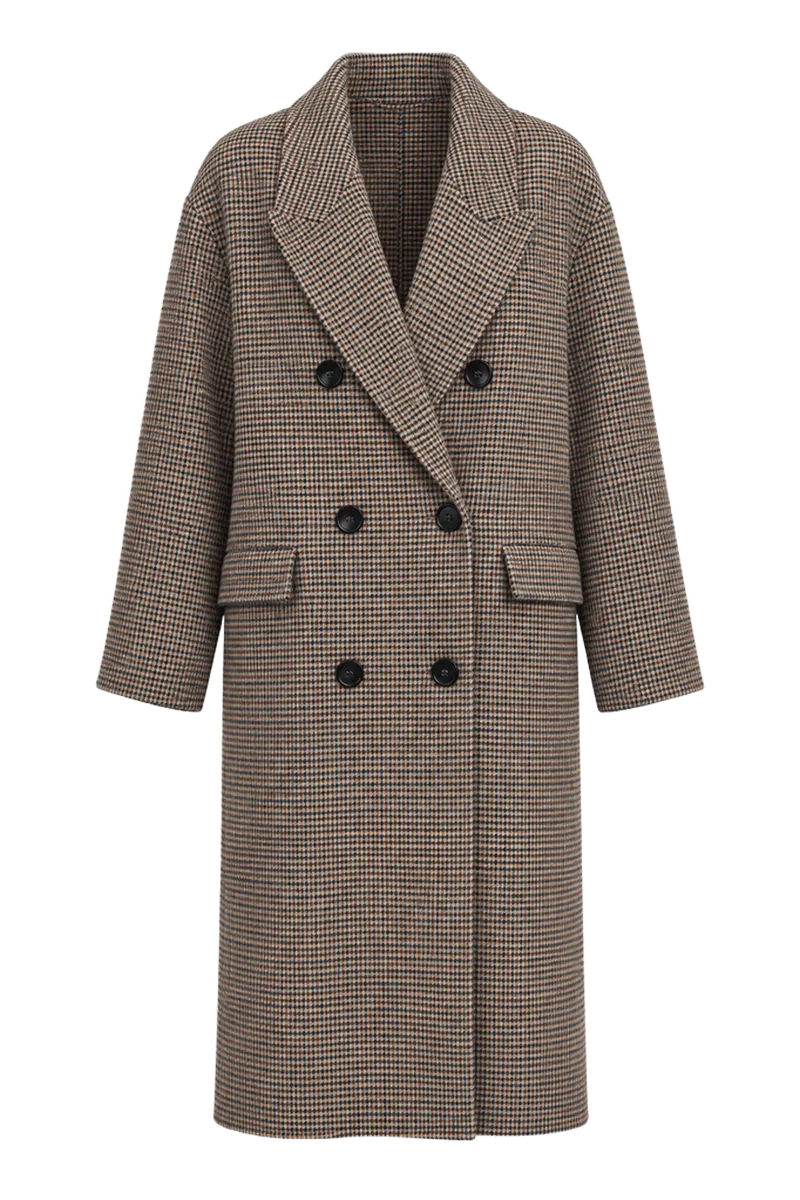 Léon Coat - Brown Midnight Blue Checks