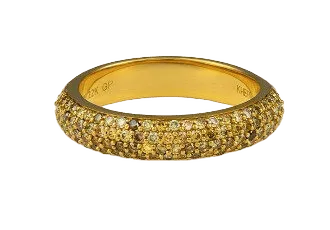Natural Color Diamond Pave Band