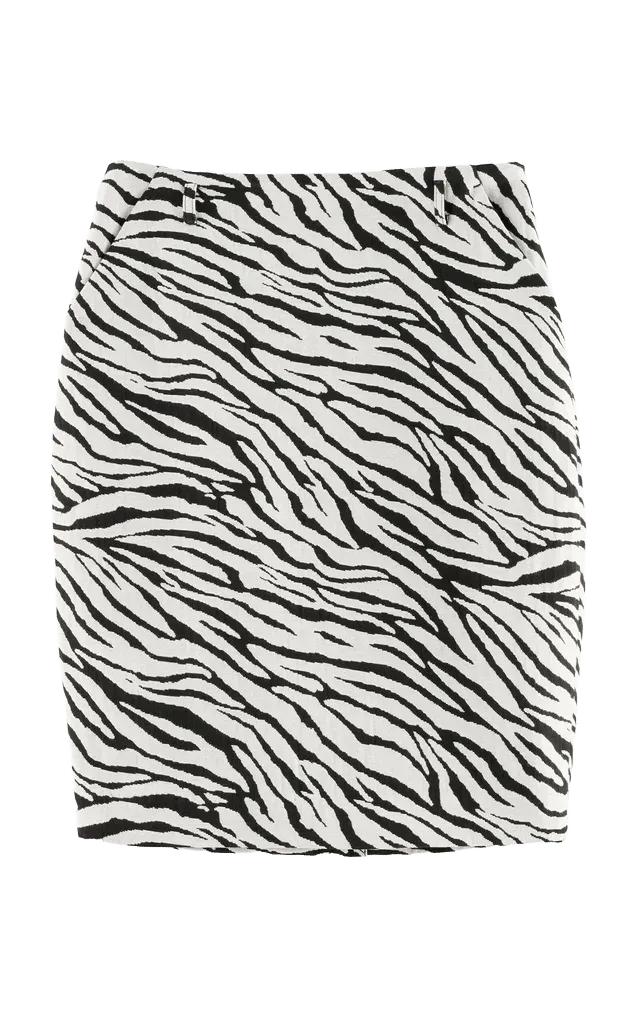 Exclusive High Waist Cotton-Blend Pencil Skirt