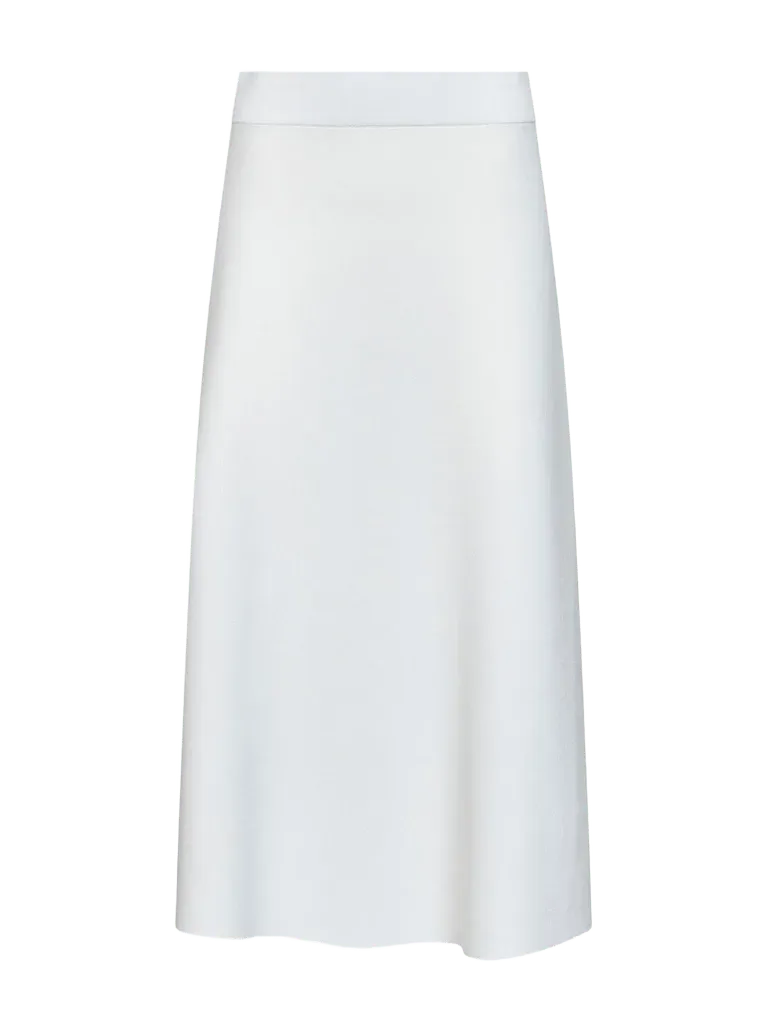Max Mara Flared Midi Skirt — White