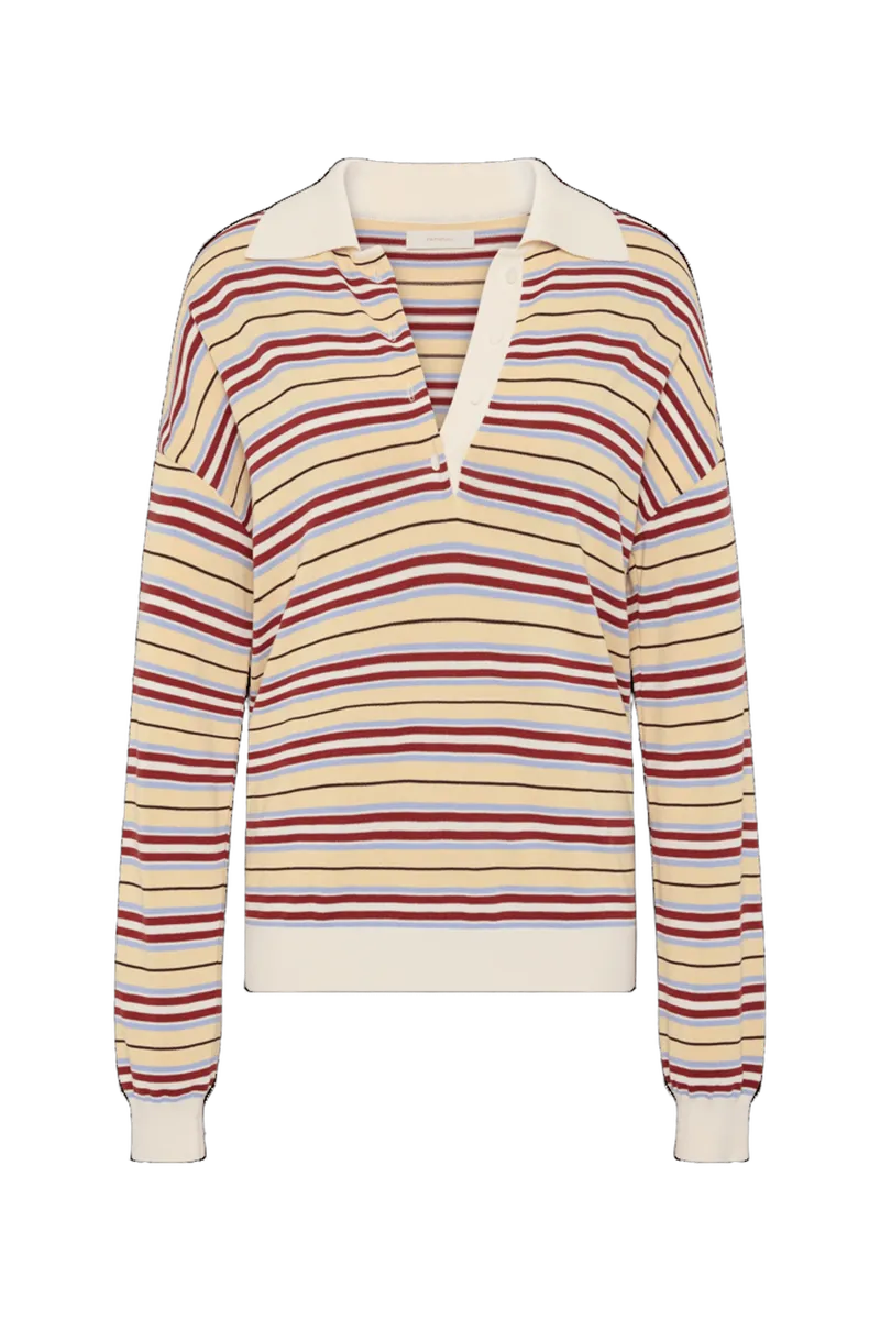 Harlow Oversized Polo Cila Stripe Butter