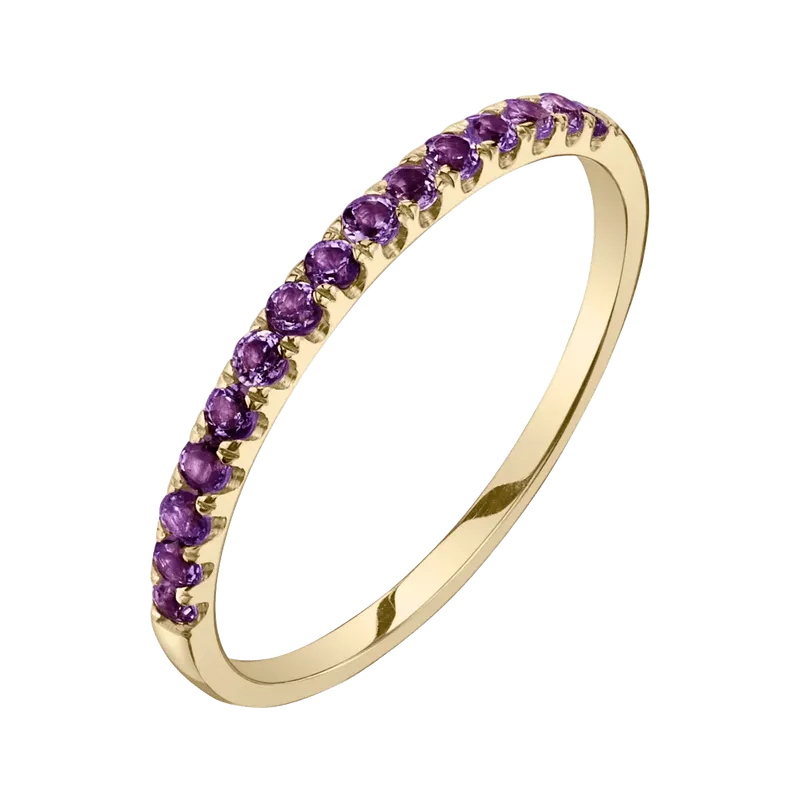 Amethyst Pavé Ring