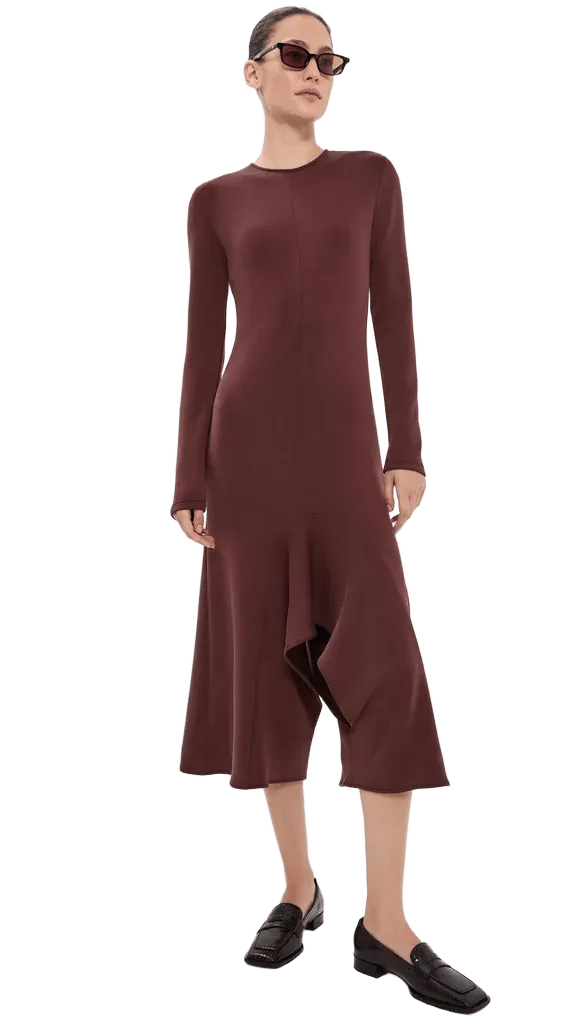 Feather Weight Neoprene Drape Dress