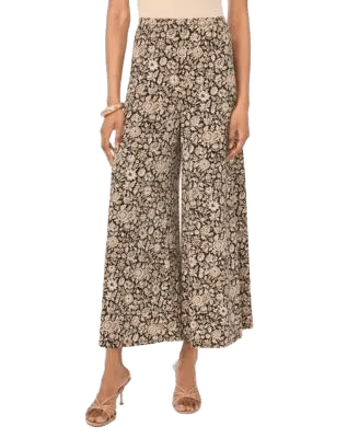 Women's Wide-Leg Pull-On Floral-Print Pants, Created for Macy's