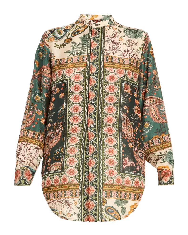 Bingley Patchwork Floral & Paisley Shirt