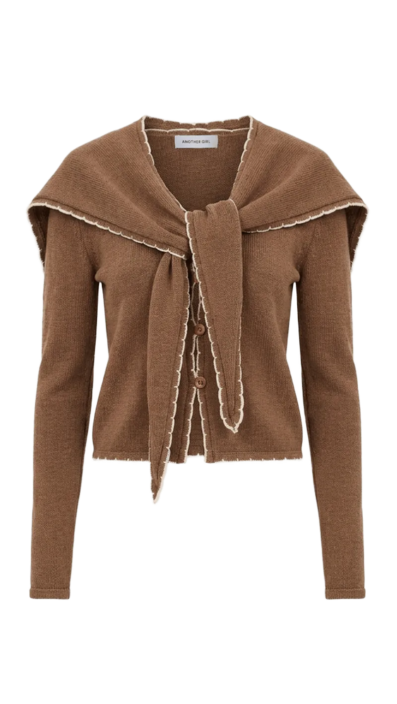 Cardigan with Detachable Sailor Collar