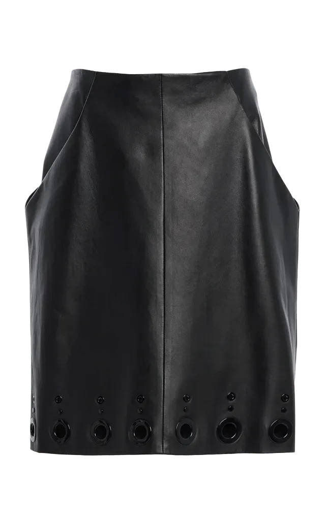 Tessa Leather Knee-Length Skirt